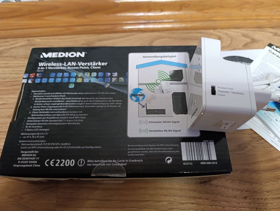 LAN усилитель точка доступа, клиент Medion