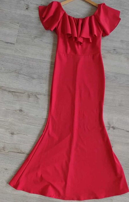 Sukienka wieczorowa czerwona na wesele M 38 s 36