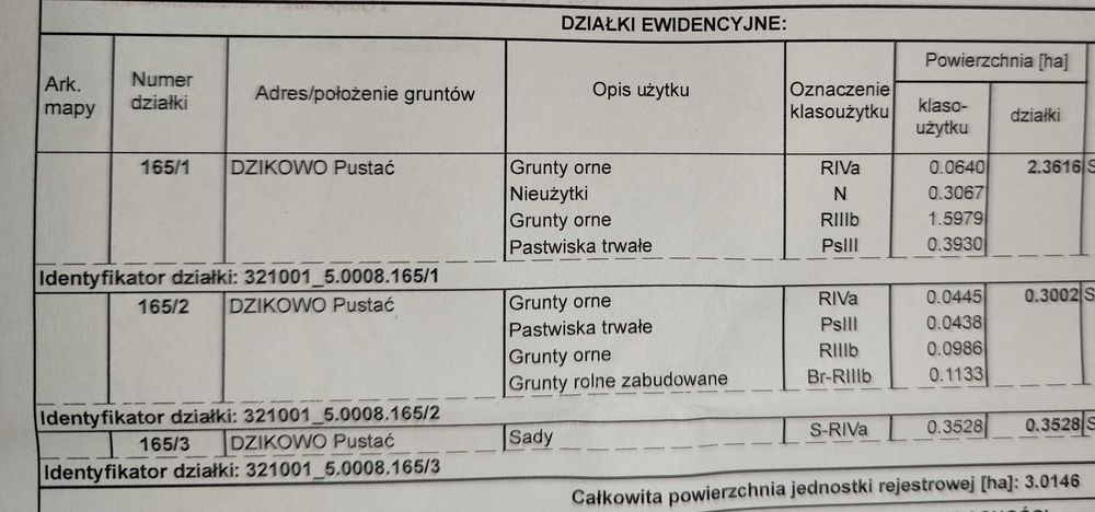 Działka , nieruchomość PUSTAĆ - łączna powierzchnia 3 ha