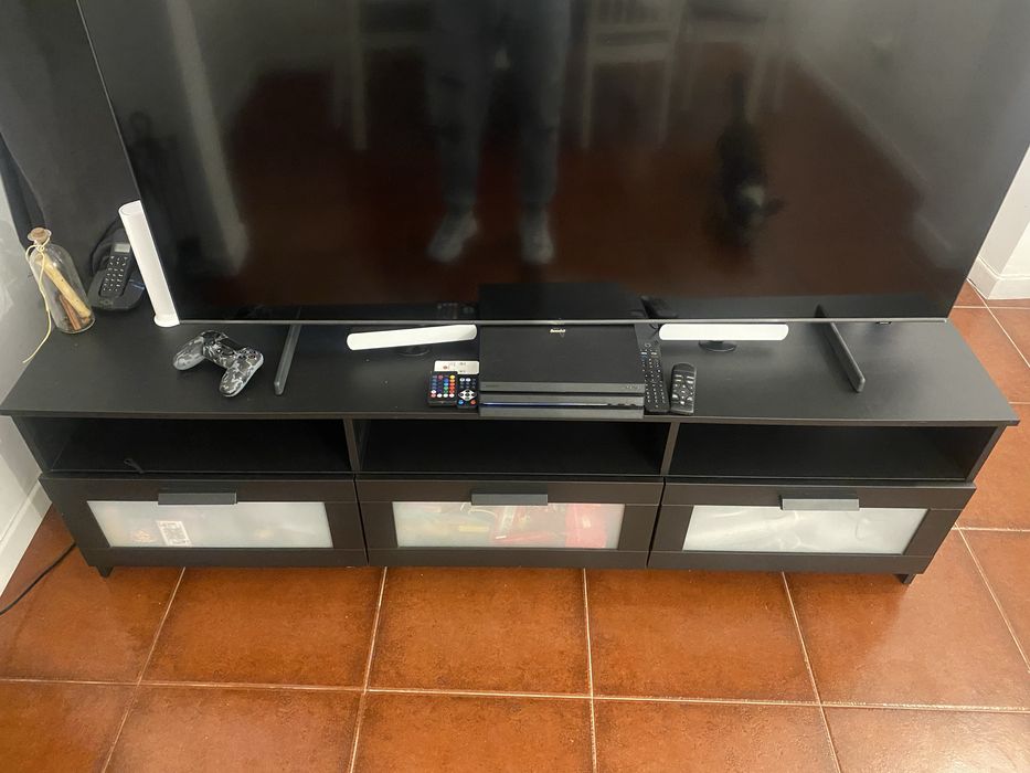 Rack movel de apoio de tv c/arrumacao