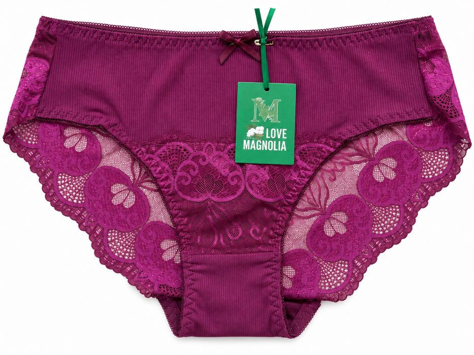 Majtki damskie koronkowe wysoki stan bawełna 4XL