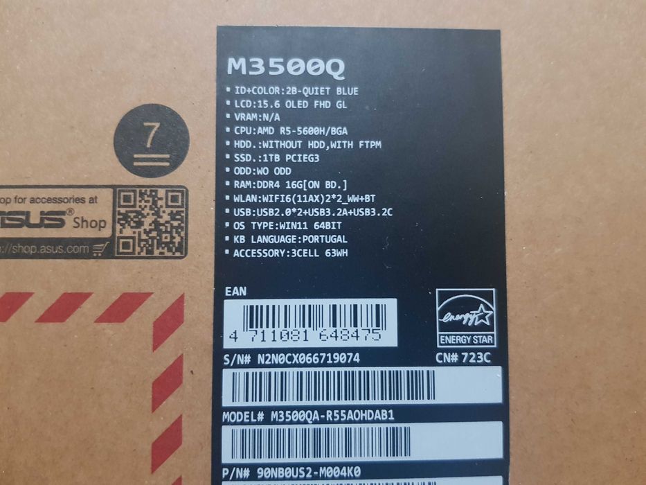 Asus Vivobook still under warranty / Ryzen 5 5600H / 16GB / 1TB SSD64354205292802121