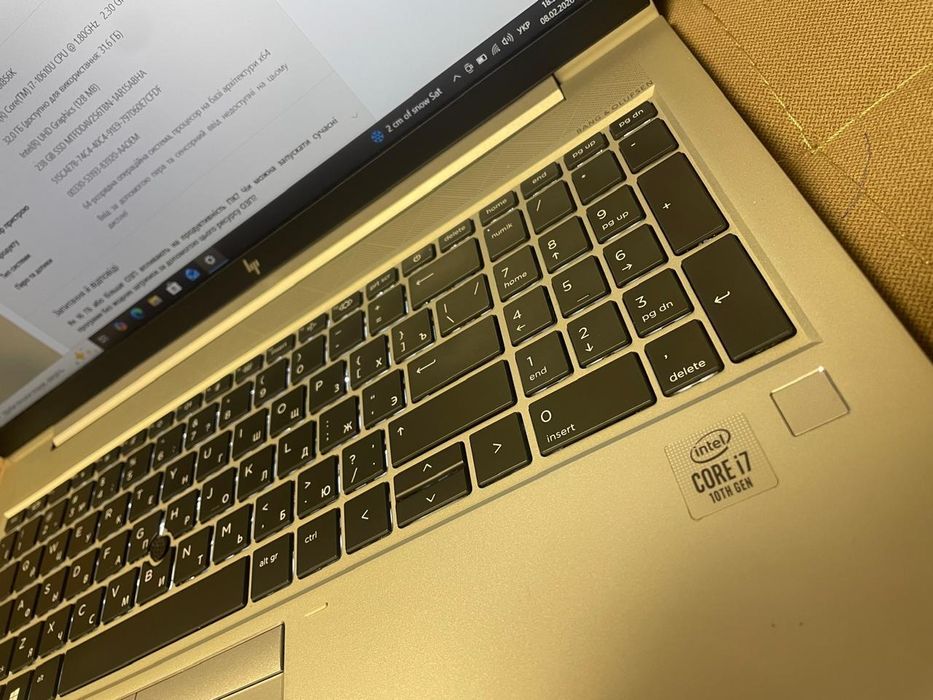 Ноутбук HP EliteBook 850g7 i7-10610U SSD 256 озп 32gb Full HD