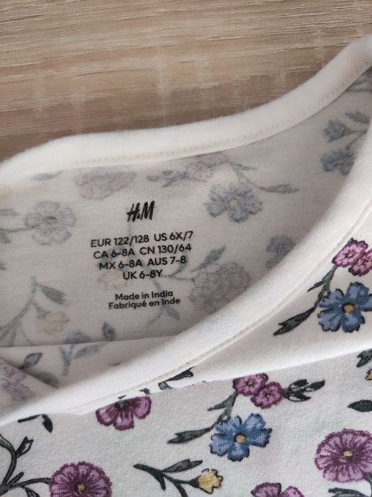 Sukienka z długim rękawem 122/128.  H&m