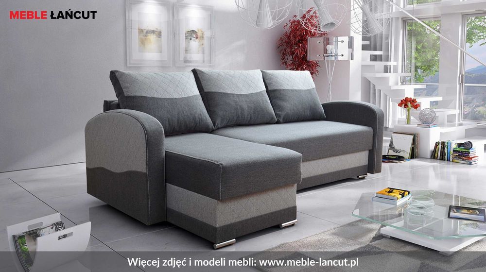 Narożnik Sofa Fox - 2 schowki, Bonell, AUTOMAT, mały - Na Wymiar.