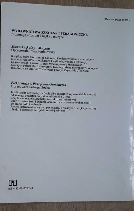 Podręcznik Muzyka klasa 4 SP, wydanie 1994, stan bardzo dobry