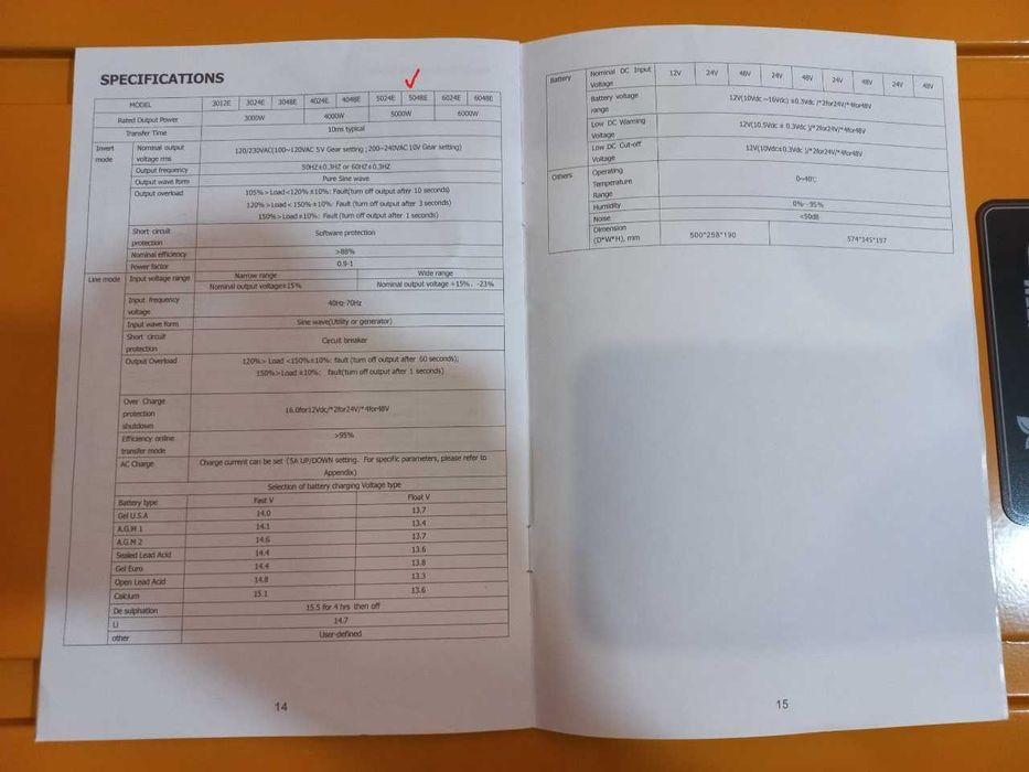 Мощный инвертор для дома (ИБП) - FD50 (5000W, 48/220V) чистый синус