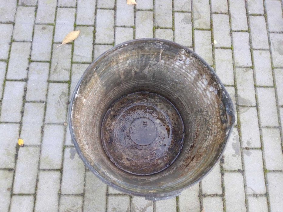 Kocioł ocynkowany 60l beczka duży 50cm garnek metalowy uchwyty PRL