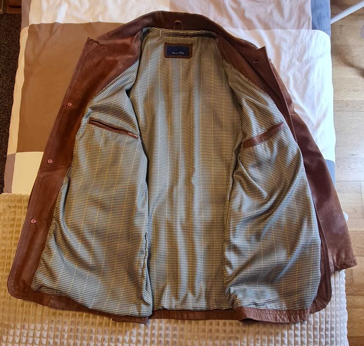 Casaco Massimo Dutti em pele para homem tamanho XL