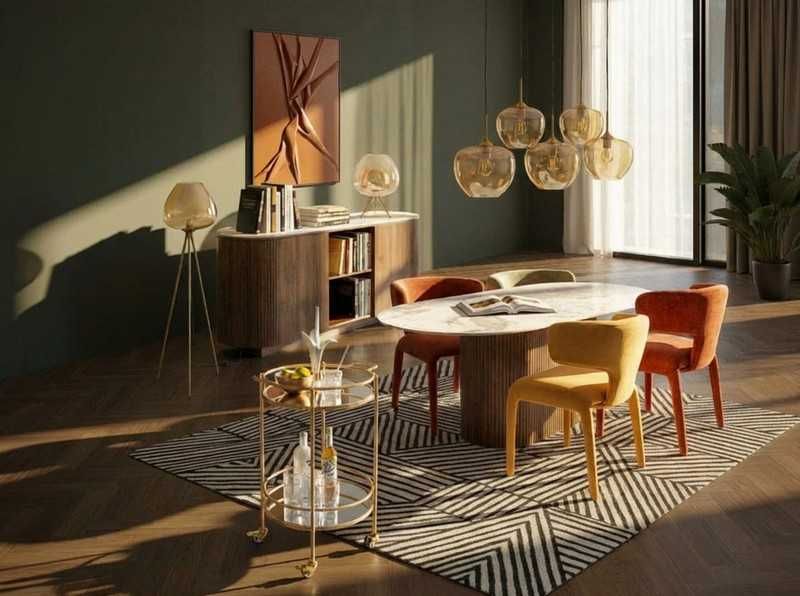Designerskie tapicerowane krzesło do salonu jadalni Tobi Kare Design / kolory