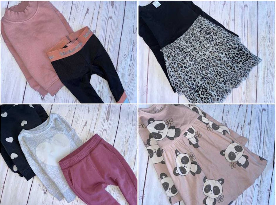 r.98-104 MEGA PAKA 59szt ZESTAW UBRANEK dla córci dziewczynki newbie