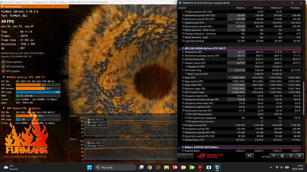 Laptop Asus ROG Zephyrus G14 16GB RAM GTX 1650Ti SSD 512GB