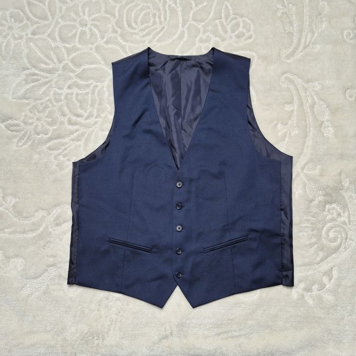 Kamizelka garniturowa XL Granatowa 27 % wiskoza