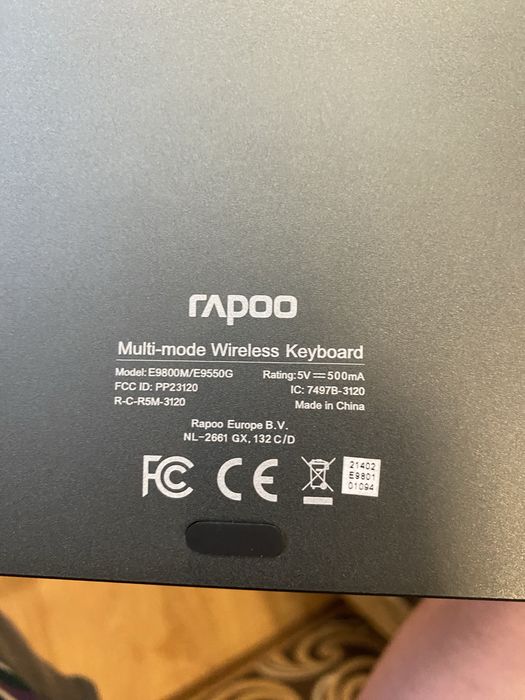 Клавіатура бездротова Rapoo E9800M