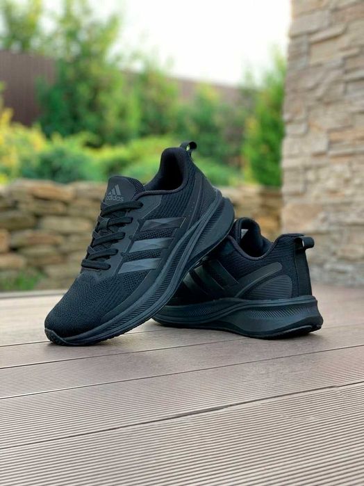 Чоловічі літні кросівки Adidas Runfalcon 3.0 - Адідас Ранфалкон легкі, дихаючі, чорні