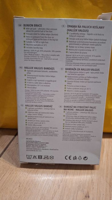 Ochraniacz na haluksa, poduszka wkład na paluch koślawy żelowa