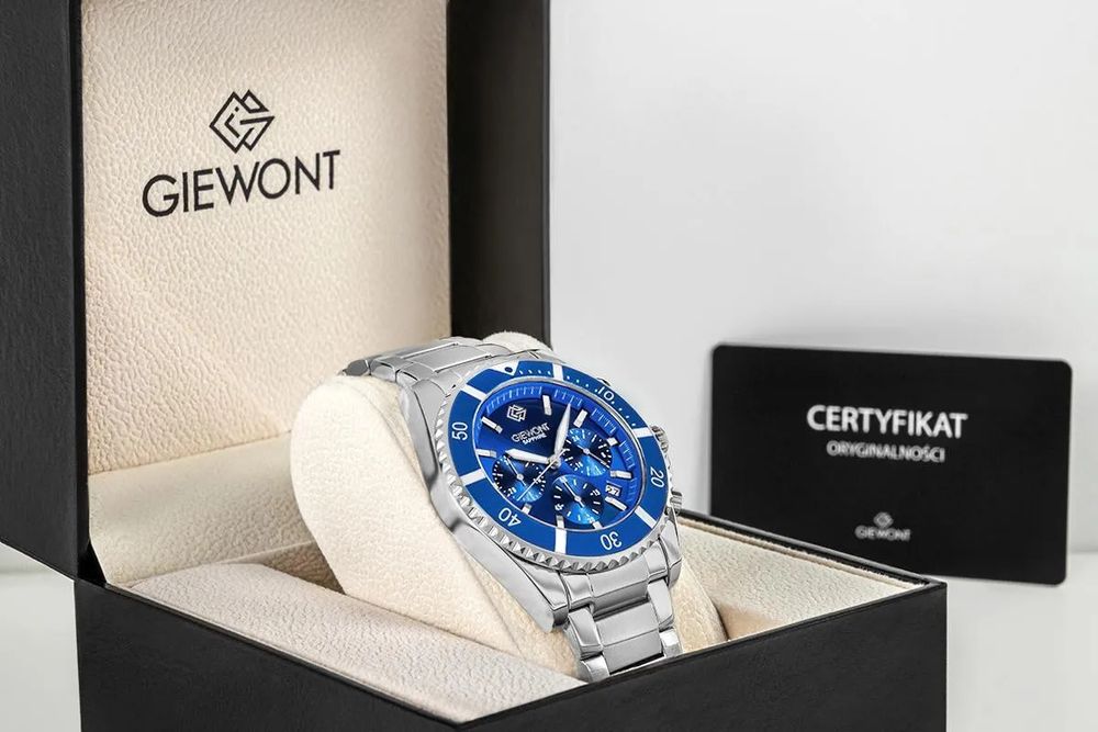 zegarek męski giewont chronograph sapphire elegancki