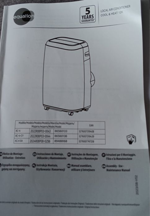 Ar condicionado portátil Equation 14000 BTU