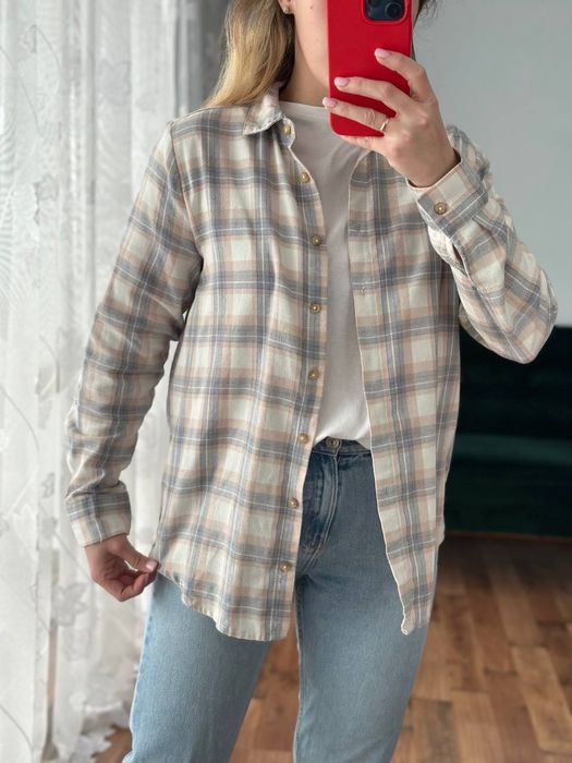 Тепла Жіноча сорочка в клітинку