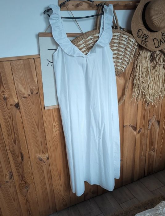 Biała letnia sukienka H&M S