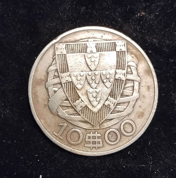 Moeda de 10 escudos em prata 1932