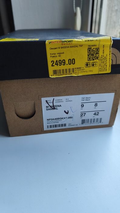 Сандалі The North Face Skeena Sandal чорного кольору 42 розмір