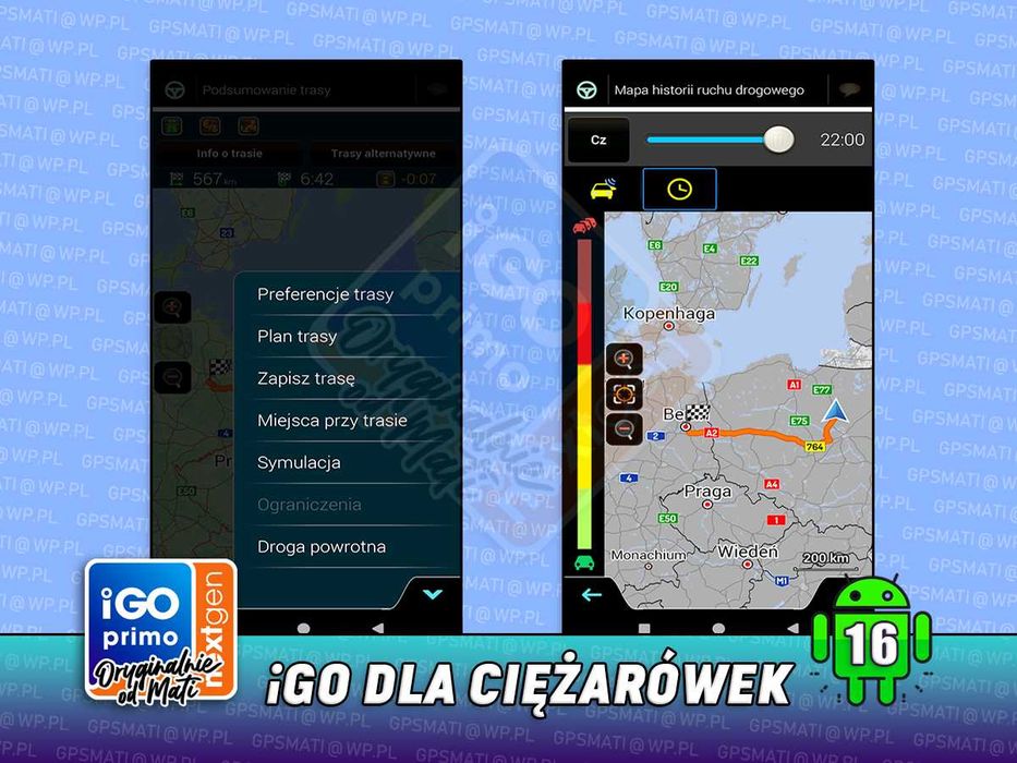 iGO Nawigacja 2026 + Najnowsze Mapy dla Kierowców TIR na Ciężarówki dla Android 16 i starszych - Primo Nextgen Truck