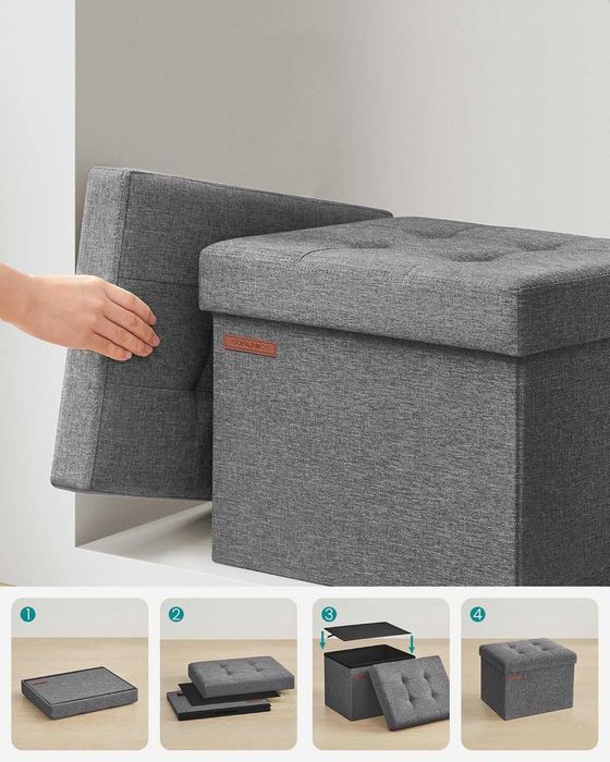 Nowy składany stołek / taboret / pudełko / pufa / SONGMICS !A538!