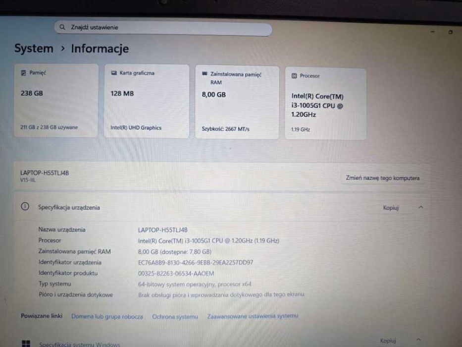 Laptop Lenovo używany