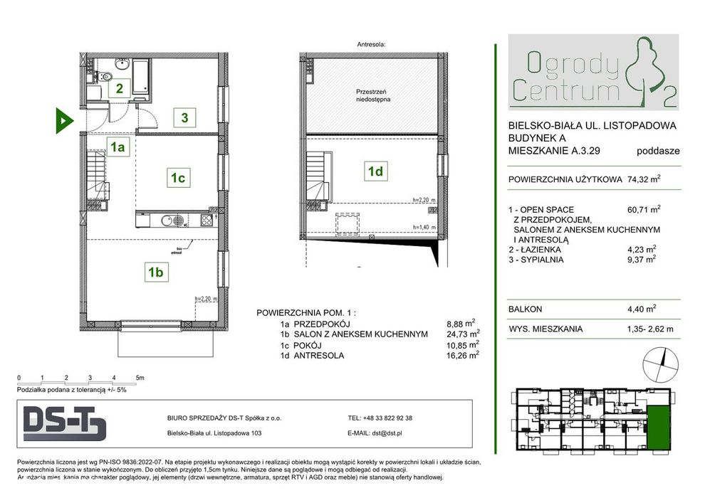 Ogrody centrum 2 | mieszkanie 2-pok. | A.3.29
