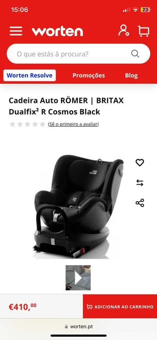 BRITAX RÖMER Cadeira infantil de 0 a 18 kg giratória, com Isofix