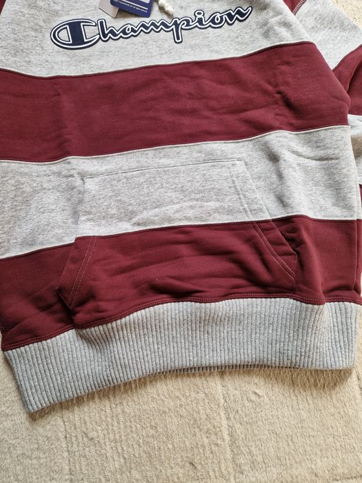 Nowa bluza Champion block color hoodie haftowane logo enarage