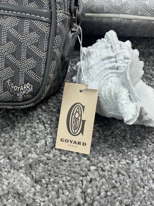 Сумка Goyard мужская через плечо барсетка черная Гоярд кожаная Paris