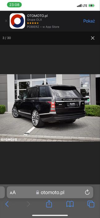 Range Rover  Autobiografy 4,4 sv8d Fvat uszkodzony