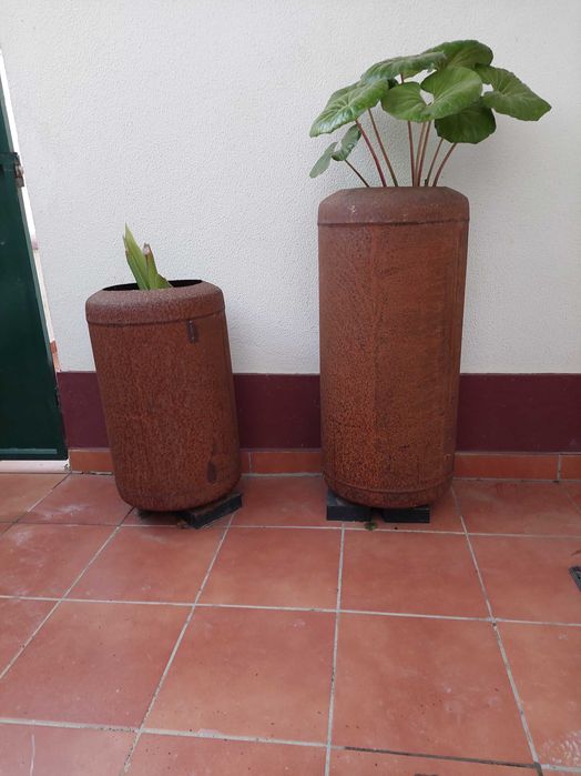 Vasos em chapa tipo corten