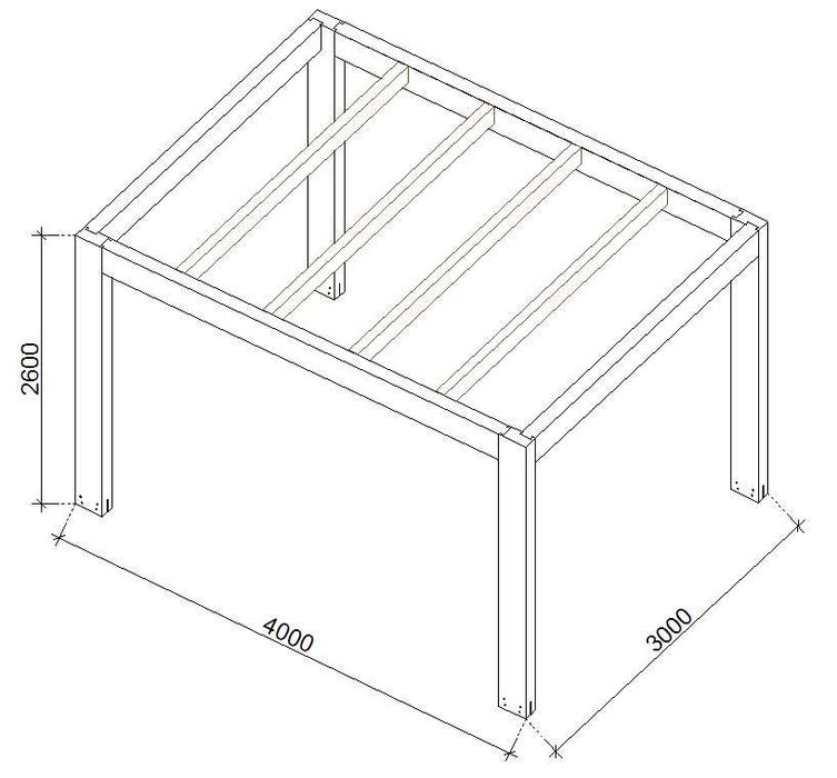 Pergola altana rzymska 400x300cm wolnostojąca masywna