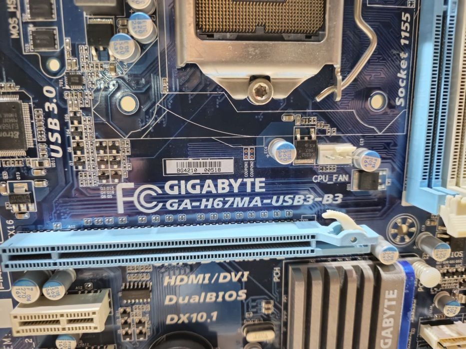 Материнська плата s1155 Gigabyte GA-H67MA-USB3-B3, 4×ddr3, usb 3.0