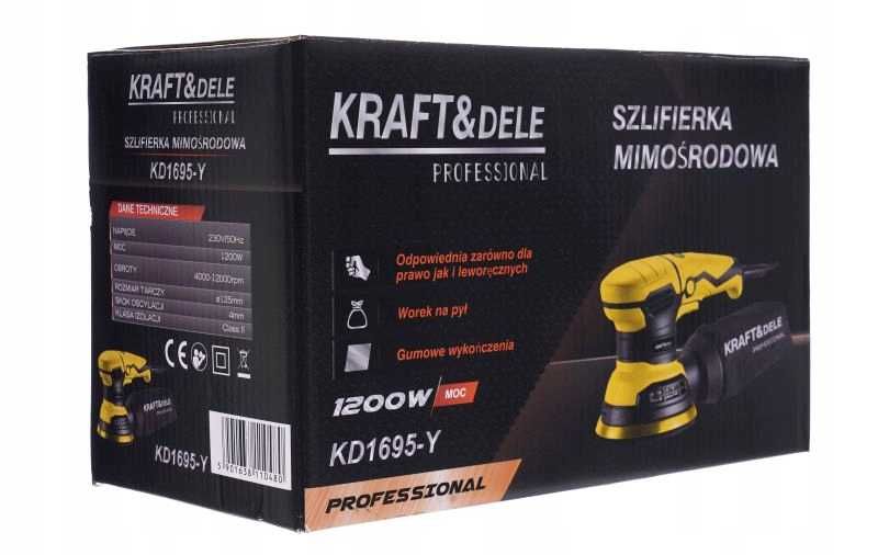 Szlifierka Oscylacyjna Kraft&Dele 1200W Regulacja Obrotów 125mm NOWA