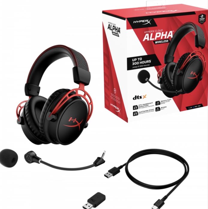 Ігрові безпровідні навушники HyperX Cloud Alpha Wireless (4P5D4AA) Black/Red