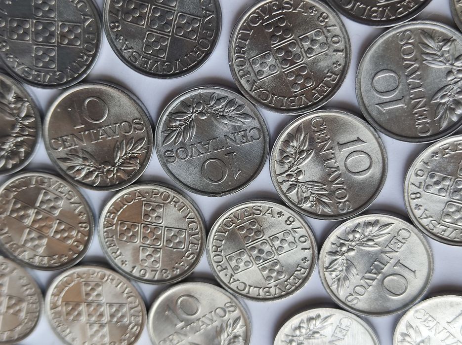 190 moedas novas de saco de 10 centavos de 1978
