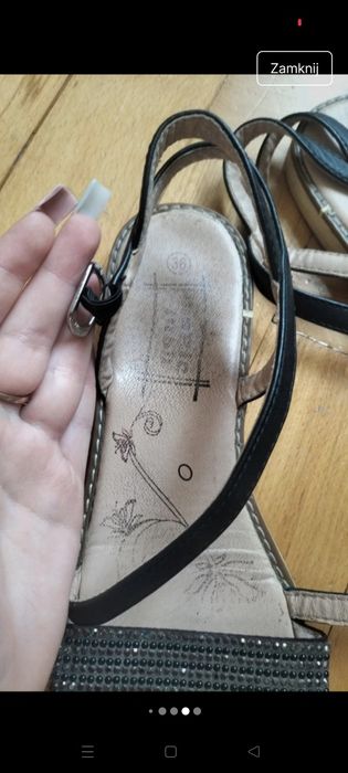 Buty sandałki czarne hippie
