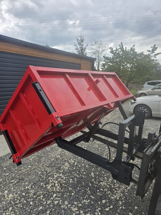 Nowa skrzynia z kiprem hydraulicznym do transportu do ciągnika 2.0 m