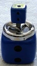 Blue dice ashtray