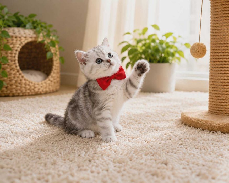 Gatinha British Shorthair Silver Tabby de Excelente Linhagem