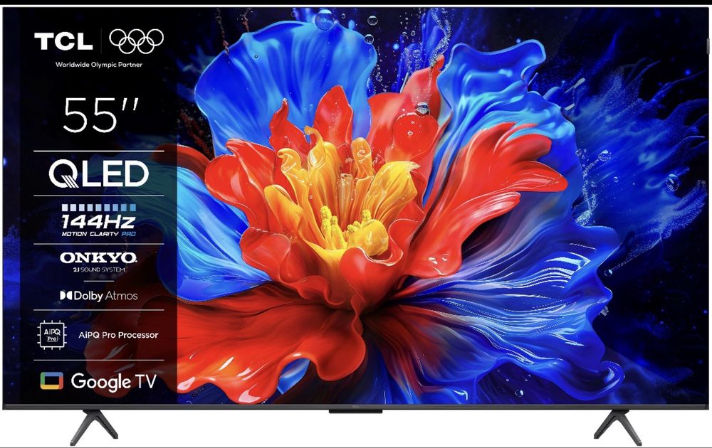 TCL 55T8B QLED 55” 4K 144Hz Google TV – bardzo dobry stan