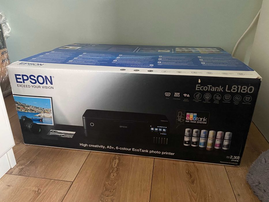 Nowa Drukarka EPSON EcoTank L8180 A3+ | FAKTURA VAT 23% | GWARANCJA | Nie otwierana