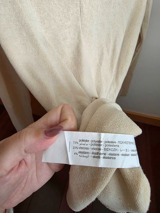 Stradivarius | Vestido creme, tamanho S