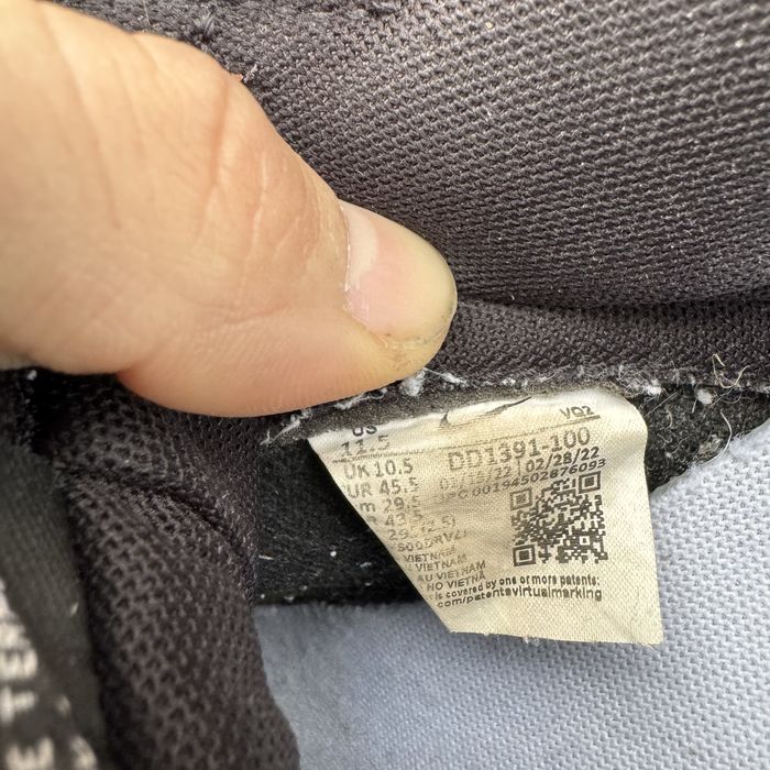 Кроссовки Nike Dunk Low Retro Black/White, 45,5 размер, Оригинал