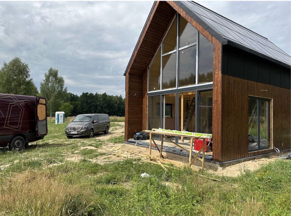 Nowoczesna Stodoła 108m2 / Stan Deweloperski / Drewniany domek