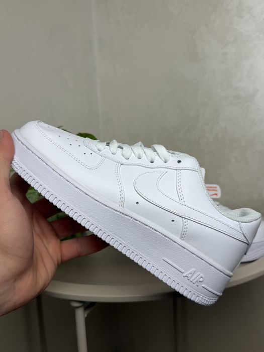 Чоловічі Nike Air Force 1 натуральна шкіра білі В’єтнам 36 37 38 39 41 42 43 44 45